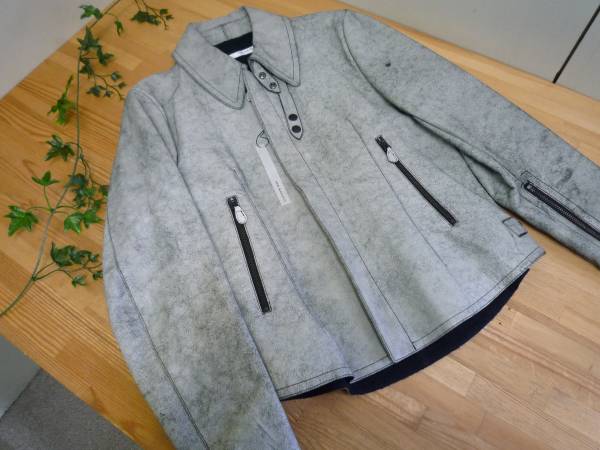 未使用☆PER BACCO ぺルバッコ 高級 山羊革 レザージャケット 48拍卖