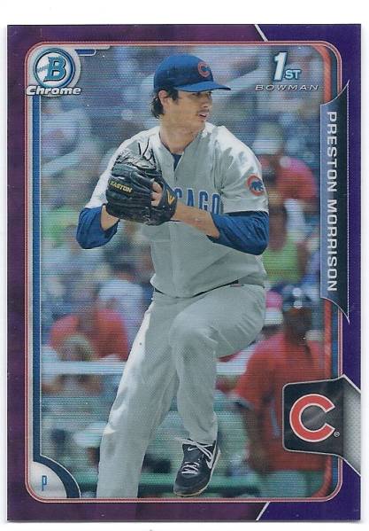 2015 Bowman Chrome Draft Preston Morrison Purple Ref /250拍卖