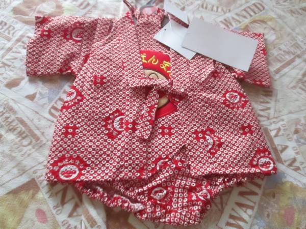 ○新品♪アンパンマン甚平3点セット80cm赤○拍卖