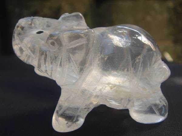 ☆風水,お守り開運UP天然AAA級水晶「象神」置物4拍卖