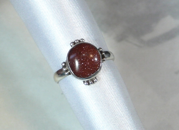 【T's】SR1173指輪シルバー925刻リング14号 サンドストーン拍卖