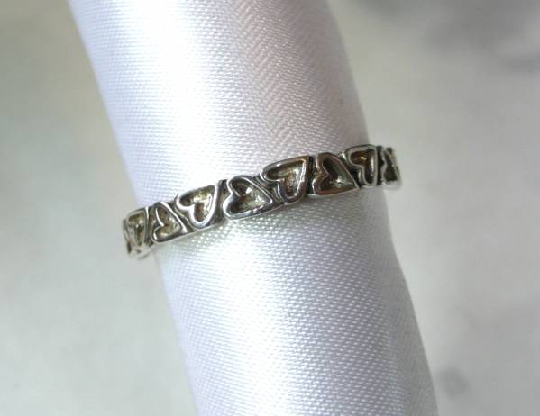 【T's】SR1208指輪シルバー925刻リング15.5号ハート拍卖