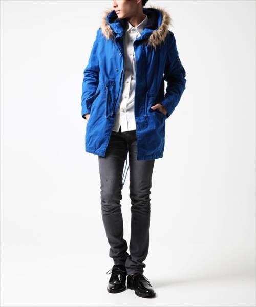 新品未使用VJJ2168サイズL【VANQUISHモッズコートブルー】ミリタリージャケット フライトジャケット M-65 MA1 N-2B N-3B メンズ 紳士拍卖