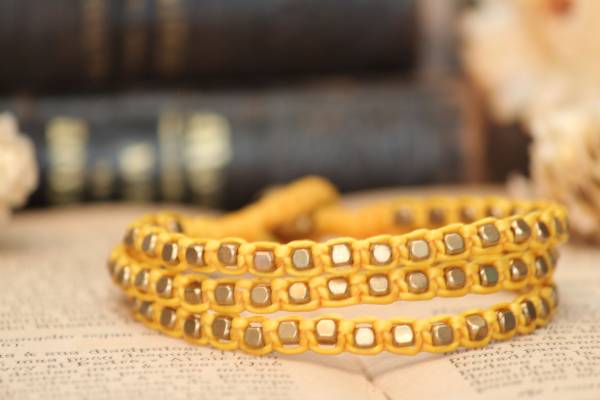 ♪新入荷♪wakami ワカミ風ブラスビーズ3連ブレスレット拍卖