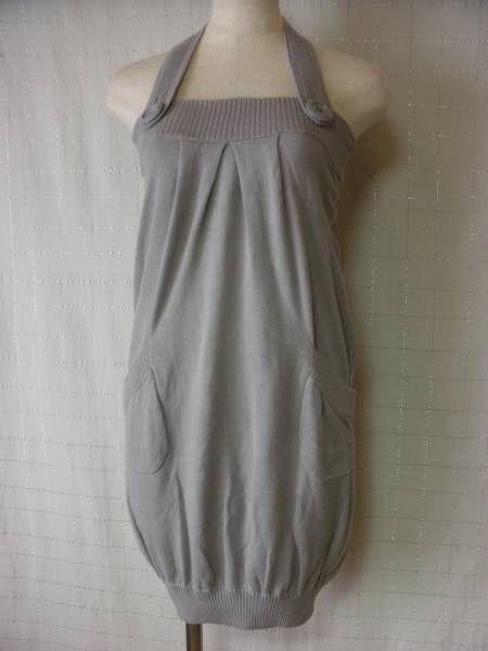 美品 SLY スライ ニットワンピース グレー拍卖