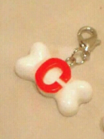 骨&イニシャル:ジッパーチャーム【C】(未使用品拍卖