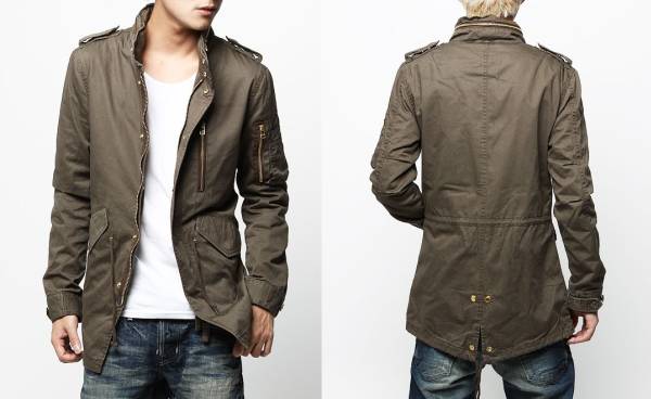 新品未使用VJJ2069サイズS【VANQUISHスタンドカラーモッズコートブラウン】ミリタリージャケット N-2B N-3B MA1 メンズ 紳士 アウター拍卖