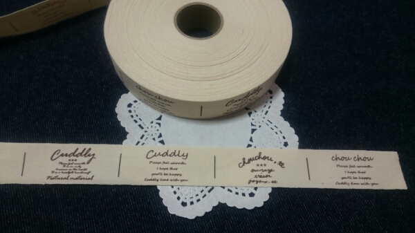 ASHIATOYA 綿平織タグ (2.5㌢幅) 約1m分 文字タグ 即決 数量9拍卖