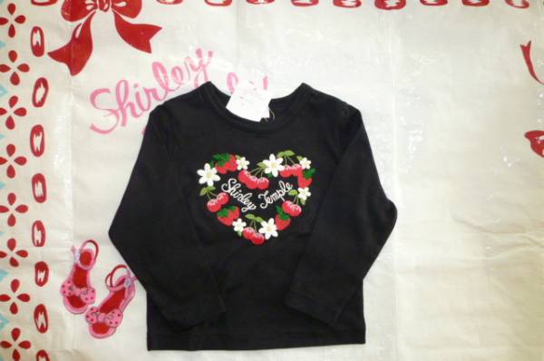 新品タグ付シャーリーテンプル長袖Tシャツ黒100㎝拍卖