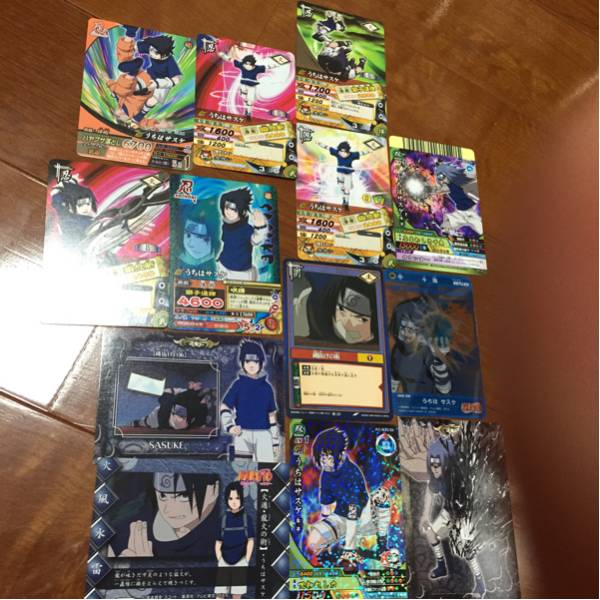 NARUTOナルトカード うちはサスケセット 箔押しキラなど拍卖