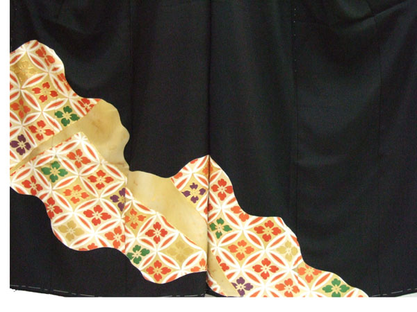 コロナ緊急放出期限限定東京本友禅 黒留袖 比翼お付けして紋加工全て込みお仕立上で 拍卖