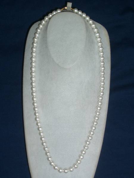 定形外郵便送料無料(KIDS-05)子ども用:パールのロングネックレス:10㍉(人造真珠)拍卖