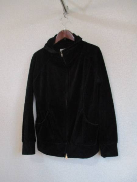 Heather黒ベロアジップアップカーデ羽織(USED)90516)拍卖