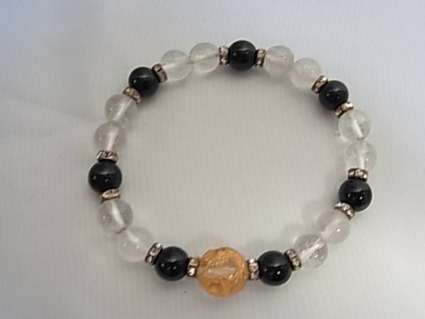 パワーストーン ブレスレット◎ オニキス ムーンストーン☆拍卖