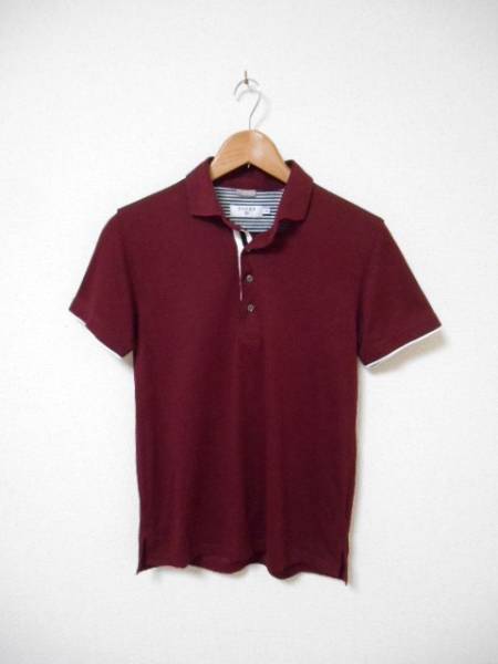 □EDIFICE/エディフィス デザイン 半袖 ポロシャツ/メンズ/S(38)拍卖