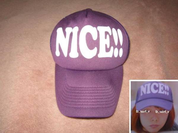 超レア! NICE!! メッシュキャップ 紫/白 同型・同色 帽子拍卖