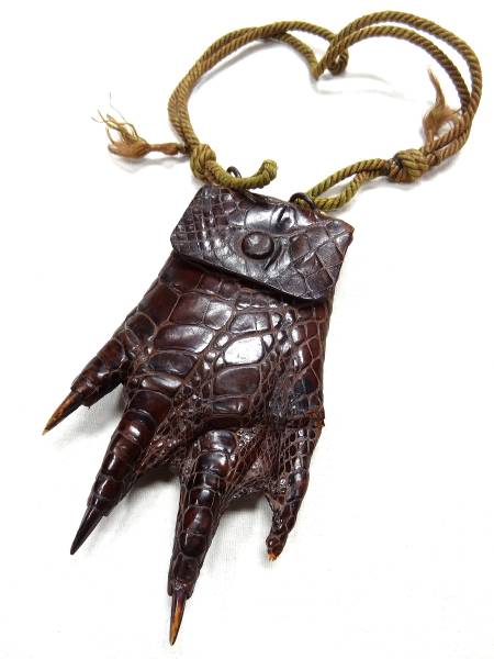 ビンテージ アンティーク 骨董 希少10S 20S 30S 高級 クロコダイル レザー ハンドメイド ポーチ ケース パース レア 革 アリゲーター 貴族拍卖