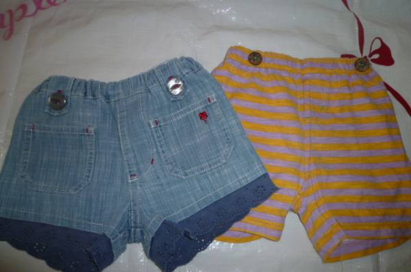 美品中古デニムショートパンツ&パンツ90cm2点セット拍卖