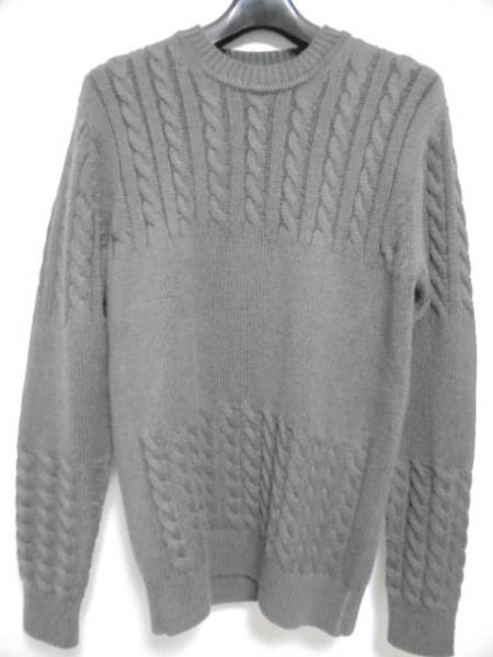 即決美品 13AW n.hoolywood ケーブルニットセーター 38 カーキ拍卖