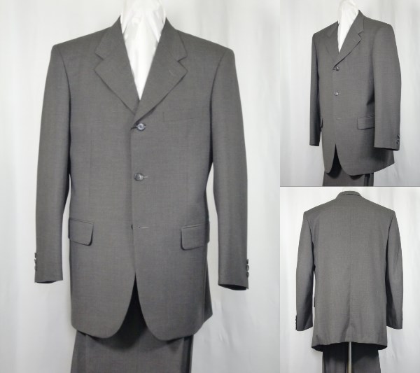 ★☆ L-79 シングル3B スーツ 新品 春夏 鼠縞 日本製☆★拍卖