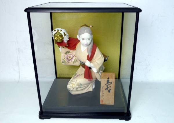 博多人形:置鮎琢麿作 「寿」 1977年作品 H36cm ケース付★美品拍卖