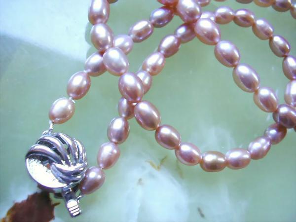 即決、奥深いモスピンク、さりげなさが魅力の淡水ネックレス拍卖