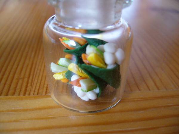 シルバニアサイズ・キャンディ瓶「手巻き寿司」・樹脂粘土拍卖