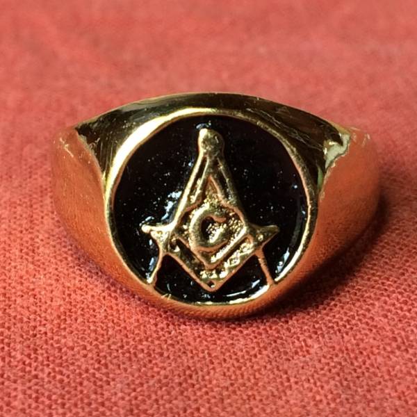 フリーメイソンリング 指輪 秘密結社 Gロゴ 友愛●19.5号 #a拍卖