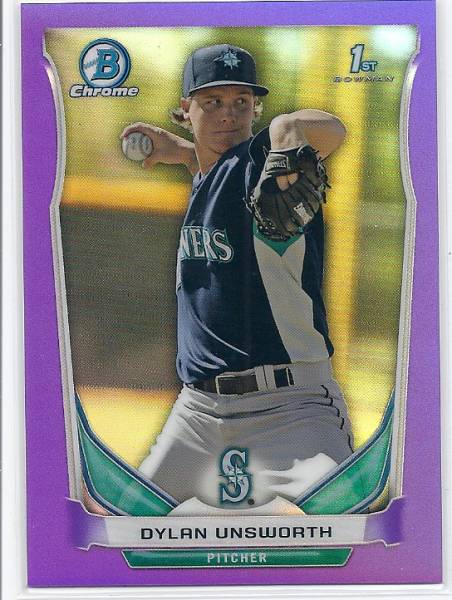 2014 Bowman Chrome Dylan Unsworth Purple Refractor /150拍卖