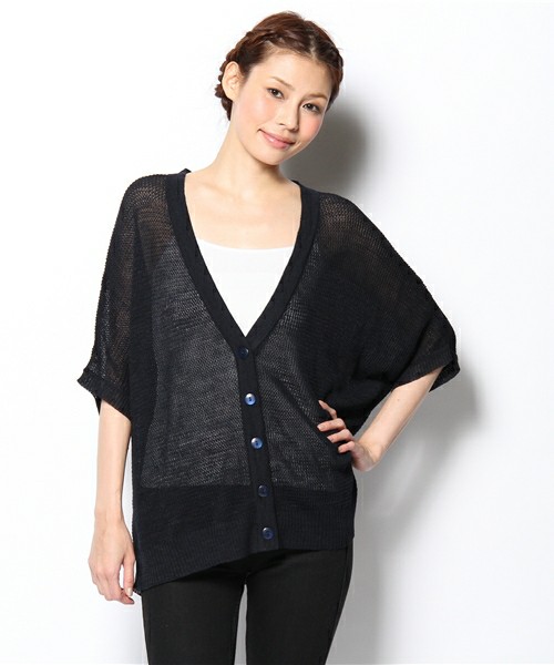 新品*アーバンリサーチ/ROSSOネイビーカーディガン*拍卖