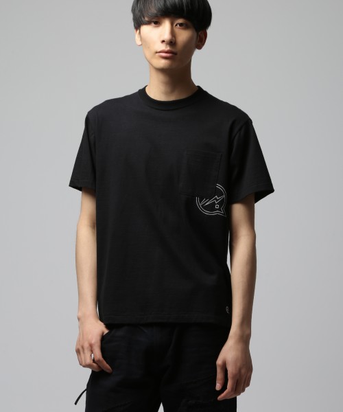 新品未使用VFC1048サイズM日本製Made in Japan【DENIM BY VANQUISH & FRAGMENT紳士半袖ポケット付きクルーネックTシャツブラック】丸首拍卖