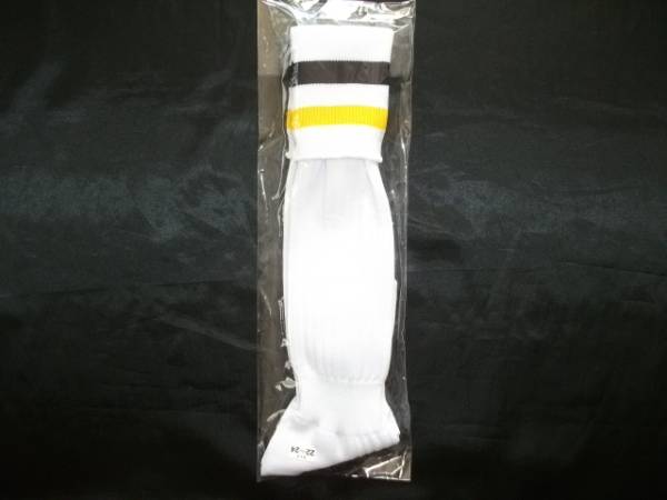 新品即決ノーブランドソックス22-24㎝白/紺・黄拍卖