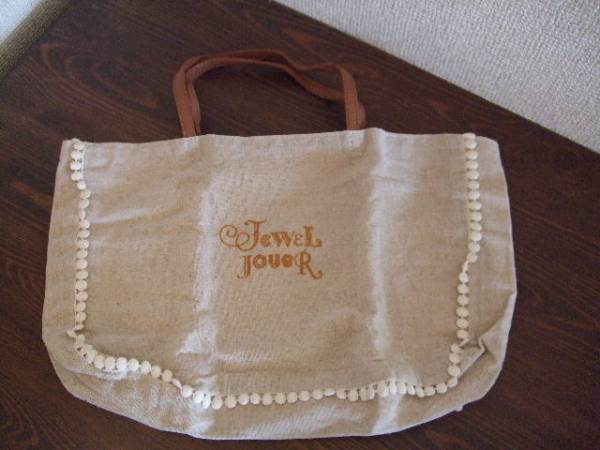 JeweL JoueR 麻ナチュラルトートバッグ(USED)80714拍卖