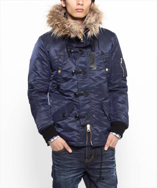 新品未使用VJJ2141サイズM 【VANQUISH N-3Bフライトジャケット】ネイビー N-2B MA1 ミリタリージャケット メンズ 紳士拍卖