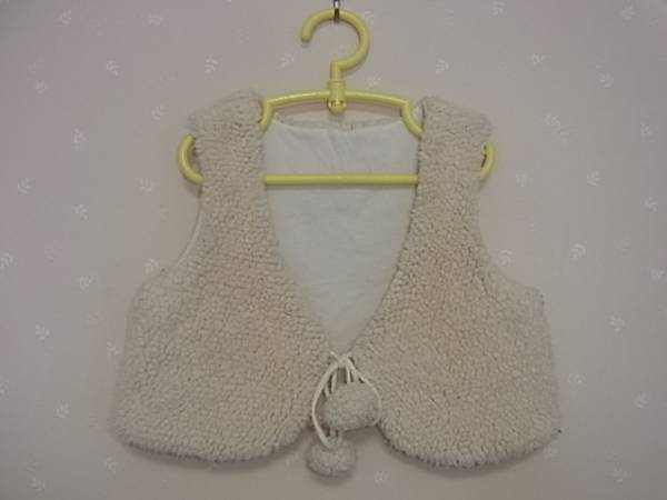 Ω 千趣会 Ω★90cm★可愛いボアベスト■オフホワイト■拍卖