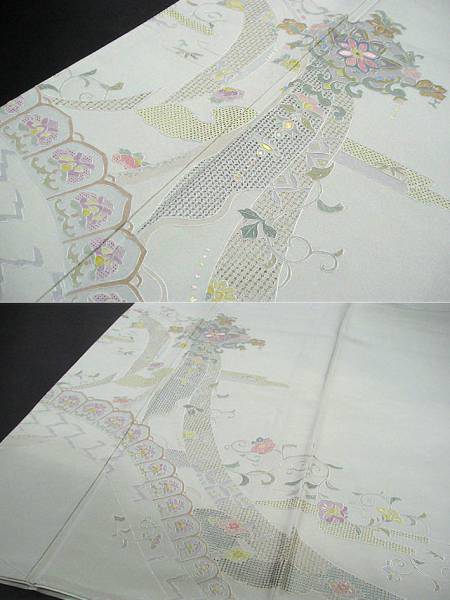 新品【手縫い仕立上】正絹 中国工芸刺繍入友禅訪問着 ガード加工拍卖