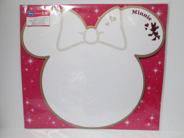 @【即決】色紙 サイン色紙 ミニーちゃん ディズニー ダイカット 寄せ書き 卒業 転勤 記念 退職 感謝 メッセージ かわいい拍卖