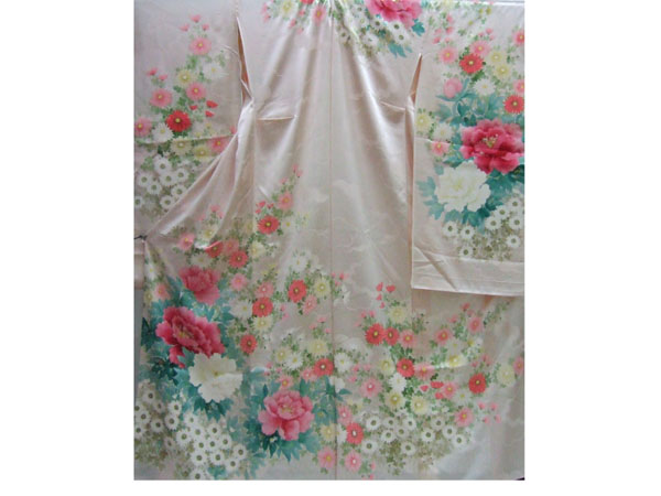 濡れ描き中振袖 菱一より お仕立て代無料 拍卖