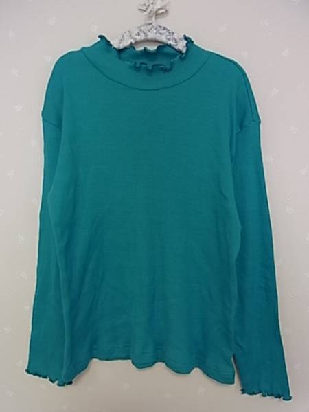 ■ イヴサンローラン ■可愛いコットンリブ長袖セーター130cm 青拍卖