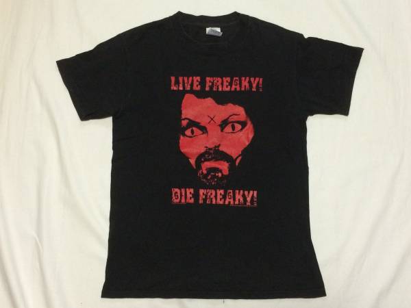 レア 映画Tシャツ リブ・フリーキー!ダイ・フリーキー! Tシャツ ジョン・ロエッカー チャールズ・マンソン LIVE FREAKY DIE FREAKY拍卖