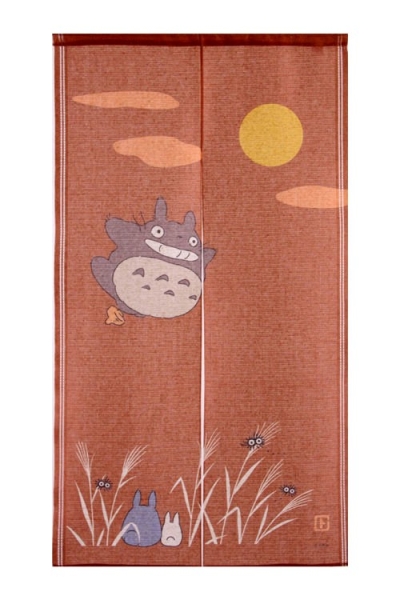 新品 暖簾 のれん 日本製 となりのととろ柄 みんなでお月見拍卖