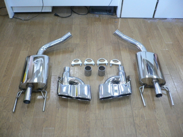 ★社外品 W221・W216 ツイン S65ルック ステンレスマフラー ベンツ用 A⑩★拍卖