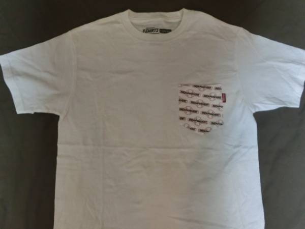 ★VANS★x★INDEPENDENT★ロゴプリントポケット付TシャツUS S 白拍卖