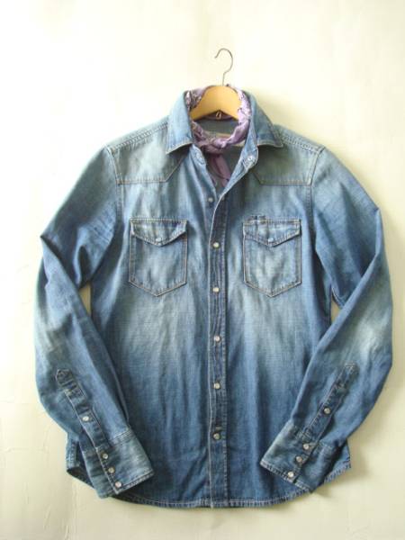 UA購入 CONSUMERS GUIDE イタリア製デニムシャツ sizeS拍卖