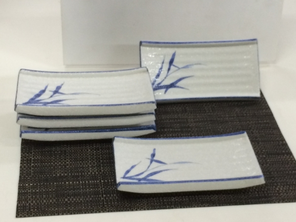 新品5枚組 6組30枚可【即決】志野焼風 磁器 刺身皿 焼物皿 長角皿拍卖