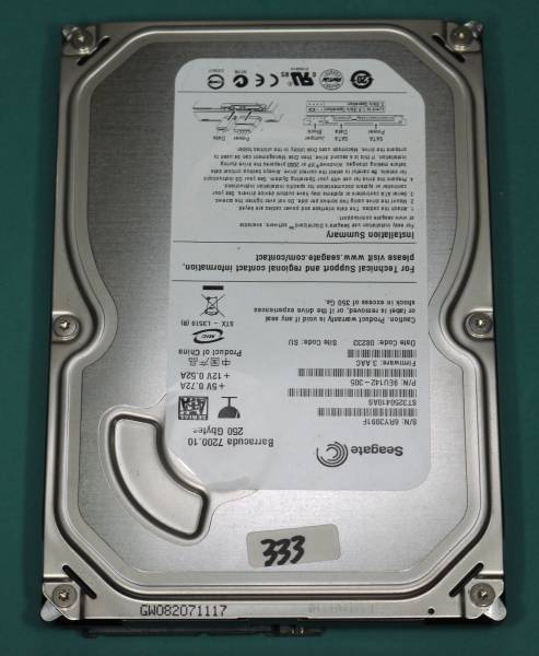 SEAGATE ST3250410AS 250GB SATA エラーなし333拍卖