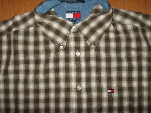 即決★TOMMY HILFIGER トミー☆半袖シャツ★チェック/L拍卖