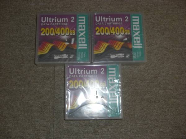 ☆未使用品即決/maxell/LTO Ultrium 2 DATA CARTRIDGE3個セット☆拍卖
