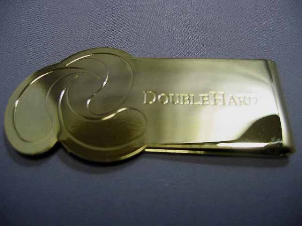 ★ダブルハードDOUBLEHARD★マネークリップ★ゴールド★保護袋付拍卖