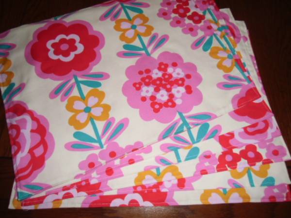 裏付ランチョンマット ハンドメイド 35x45 6枚組 北欧花柄拍卖